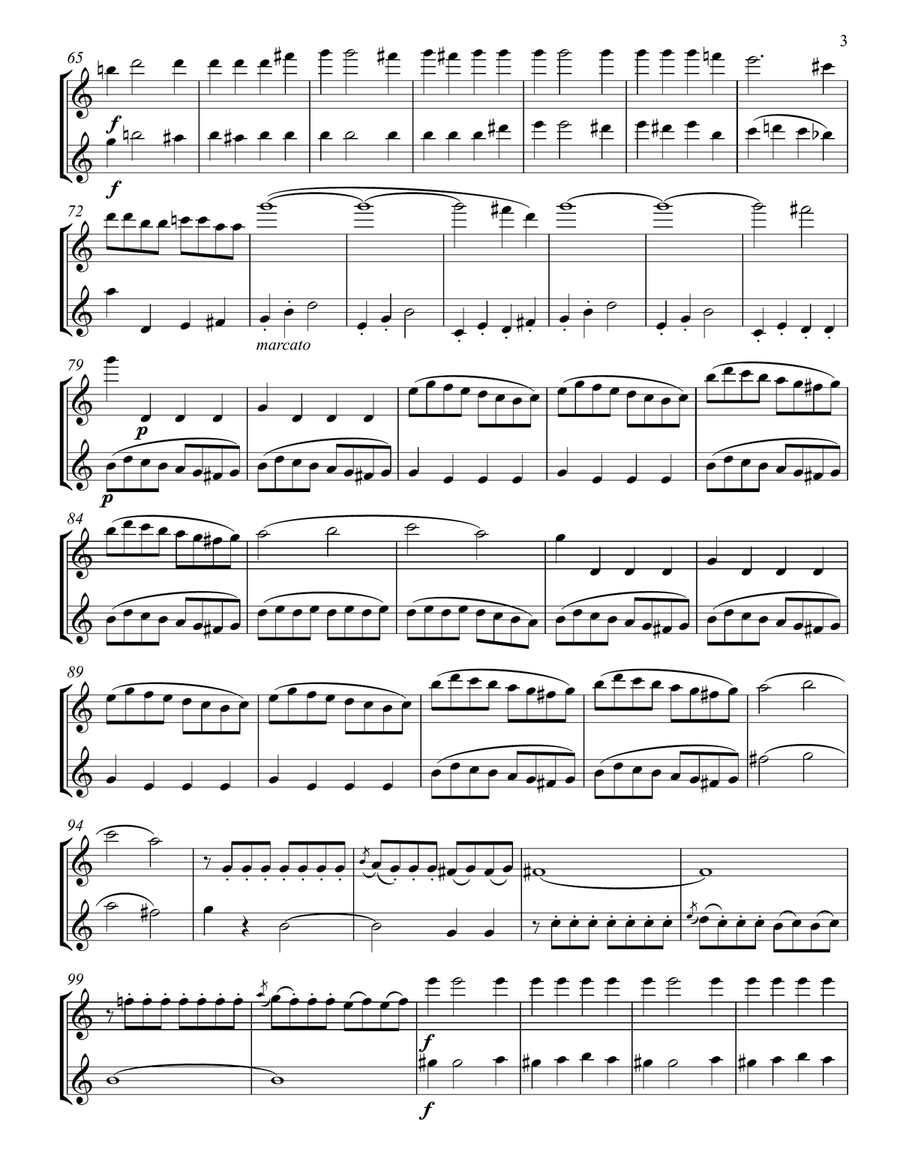 Cosi Fan Tutte for TWO FLUTES Flute Duet scores gallery preview page 4