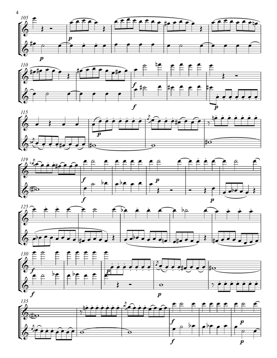 Cosi Fan Tutte for TWO FLUTES Flute Duet scores gallery preview page 5