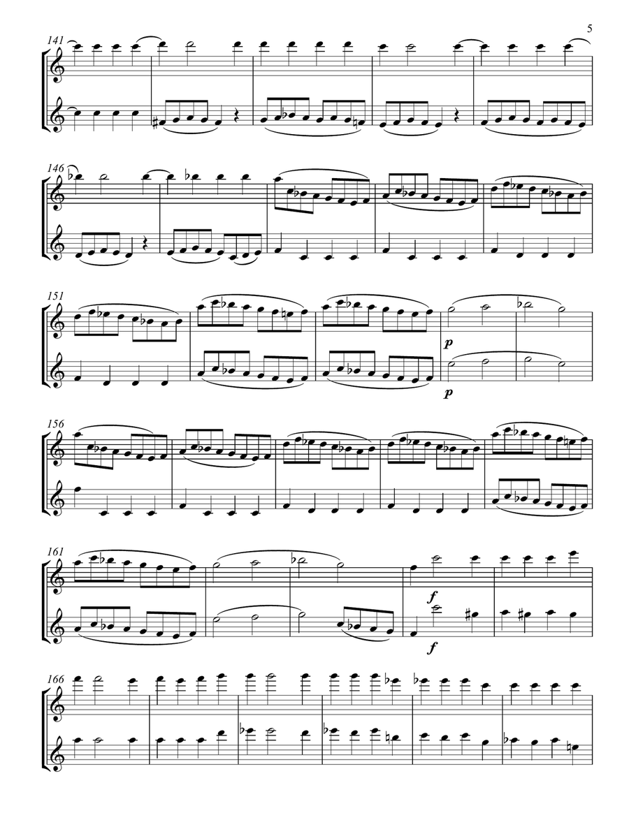 Cosi Fan Tutte for TWO FLUTES Flute Duet scores gallery preview page 6