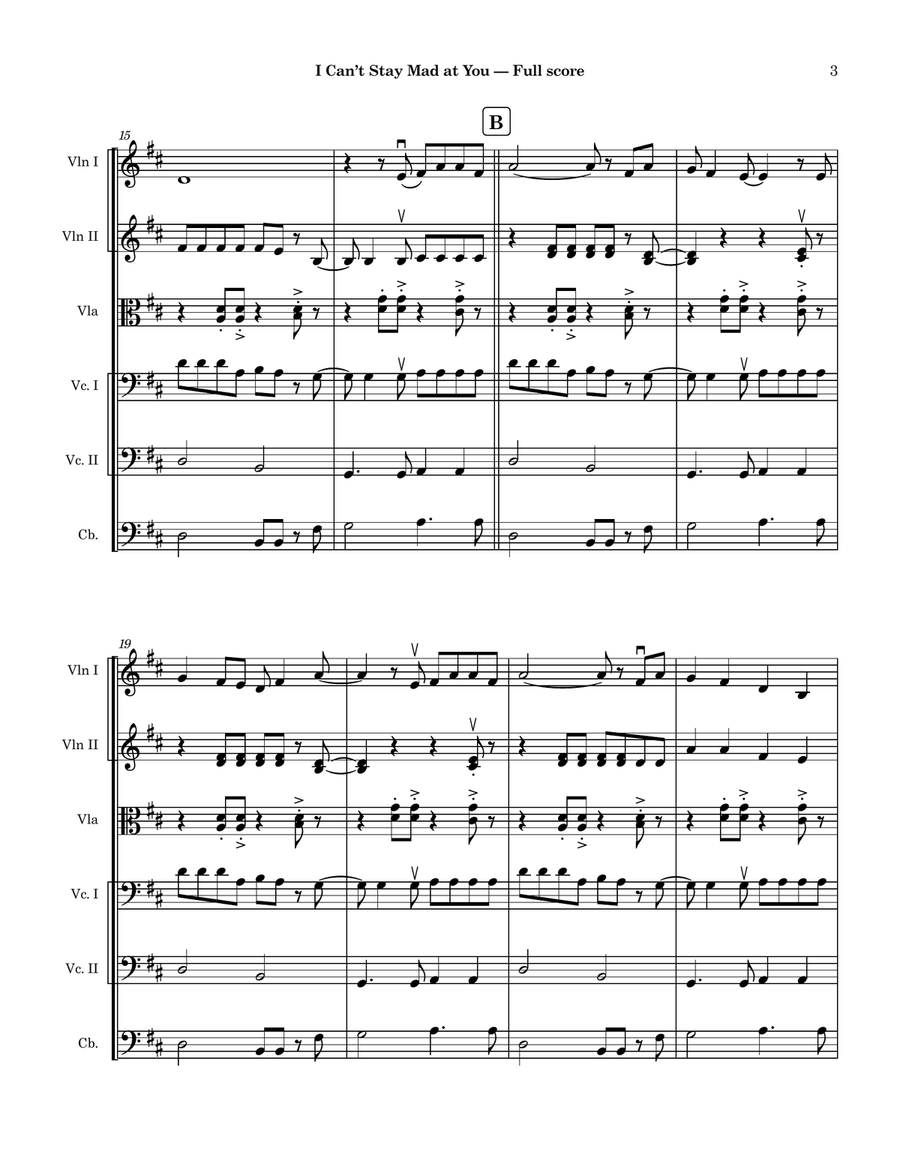 I Can't Stay Mad At You String Orchestra scores gallery preview page 3