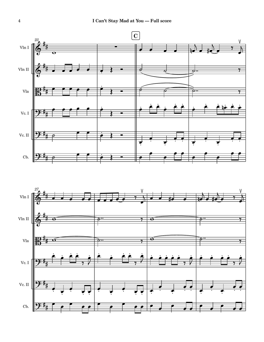 I Can't Stay Mad At You String Orchestra scores gallery preview page 4