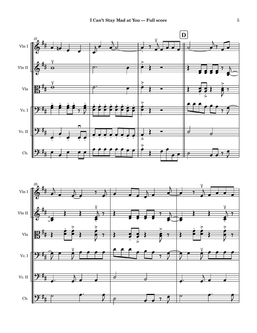 I Can't Stay Mad At You String Orchestra scores gallery preview page 5