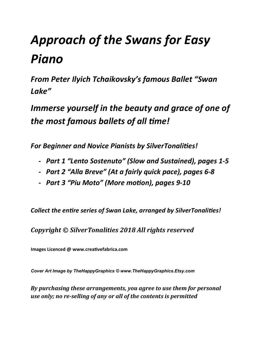 Approach of the Swans for Easy Piano Piano Method scores gallery preview page 2