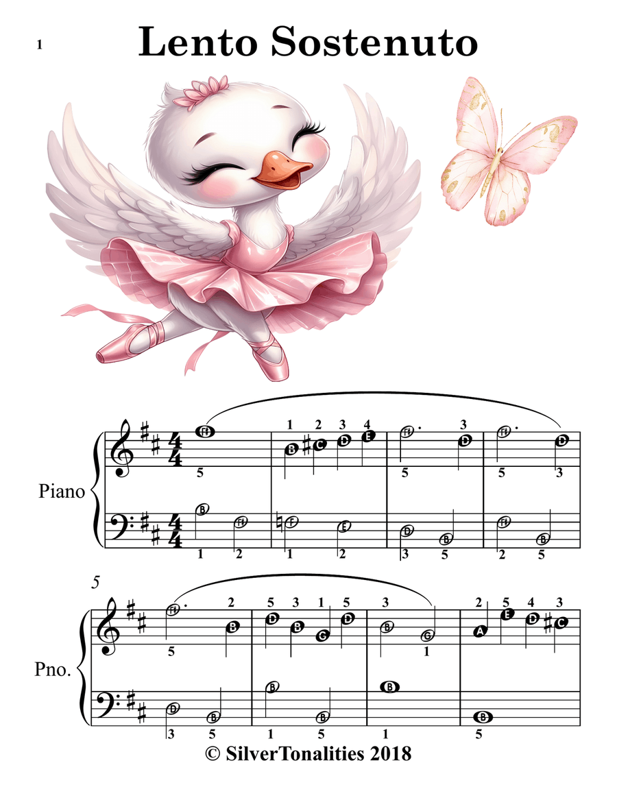 Approach of the Swans for Easy Piano Piano Method scores gallery preview page 3