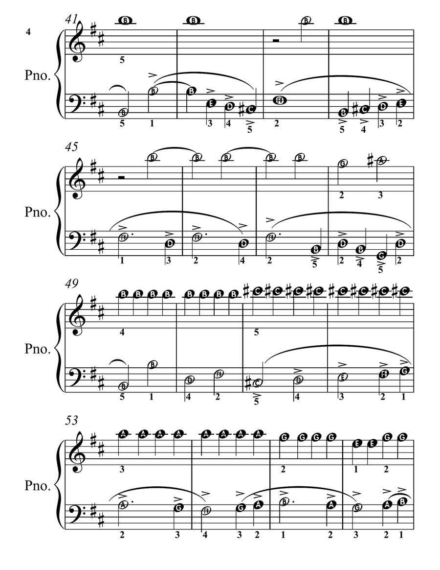 Approach of the Swans for Easy Piano Piano Method scores gallery preview page 6