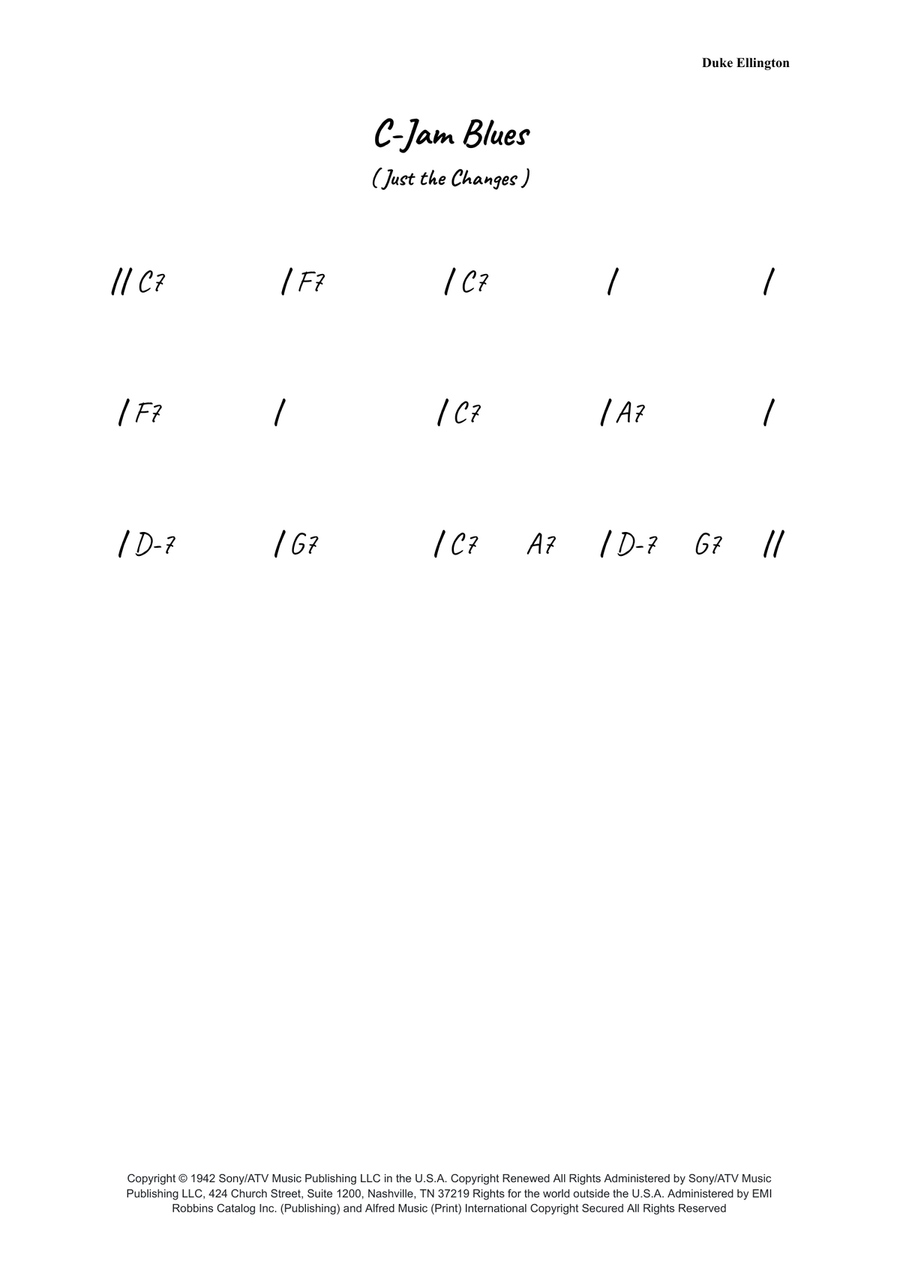 C-Jam Blues C-Jam Blues Piano scores gallery preview page 1