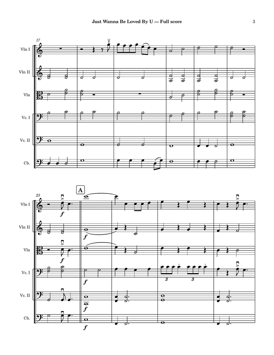 Just Wanna Be Loved By U String Orchestra scores gallery preview page 3