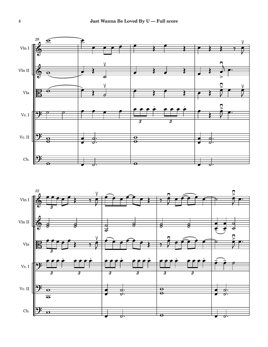 Just Wanna Be Loved By U String Orchestra scores gallery preview page 4