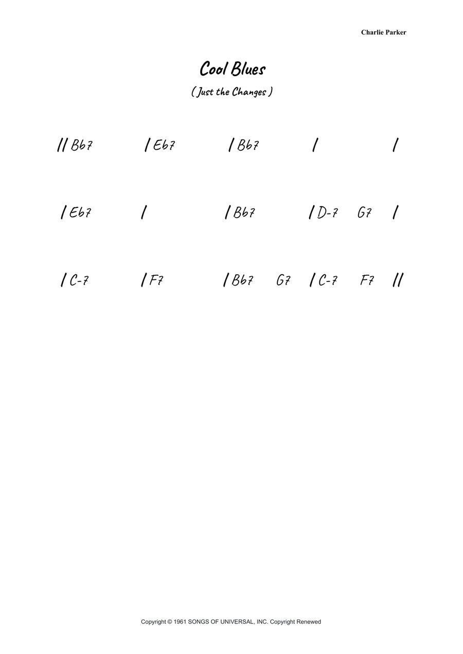 Cool Blues Cool Blues Piano scores gallery preview page 1