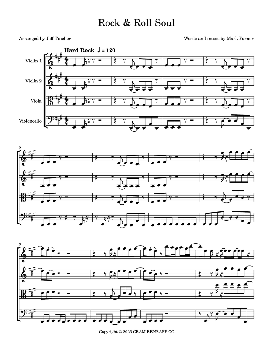 Rock & Roll Soul String Quartet scores gallery preview page 2