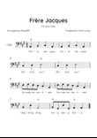 Frère Jacques - Solo Piano in A Major With Chords & Lyrics