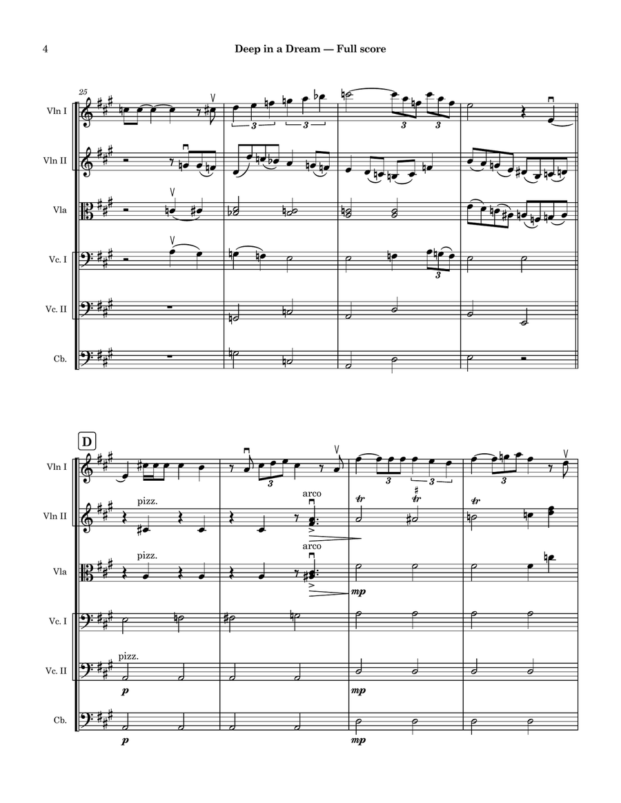 Deep In A Dream String Orchestra scores gallery preview page 4