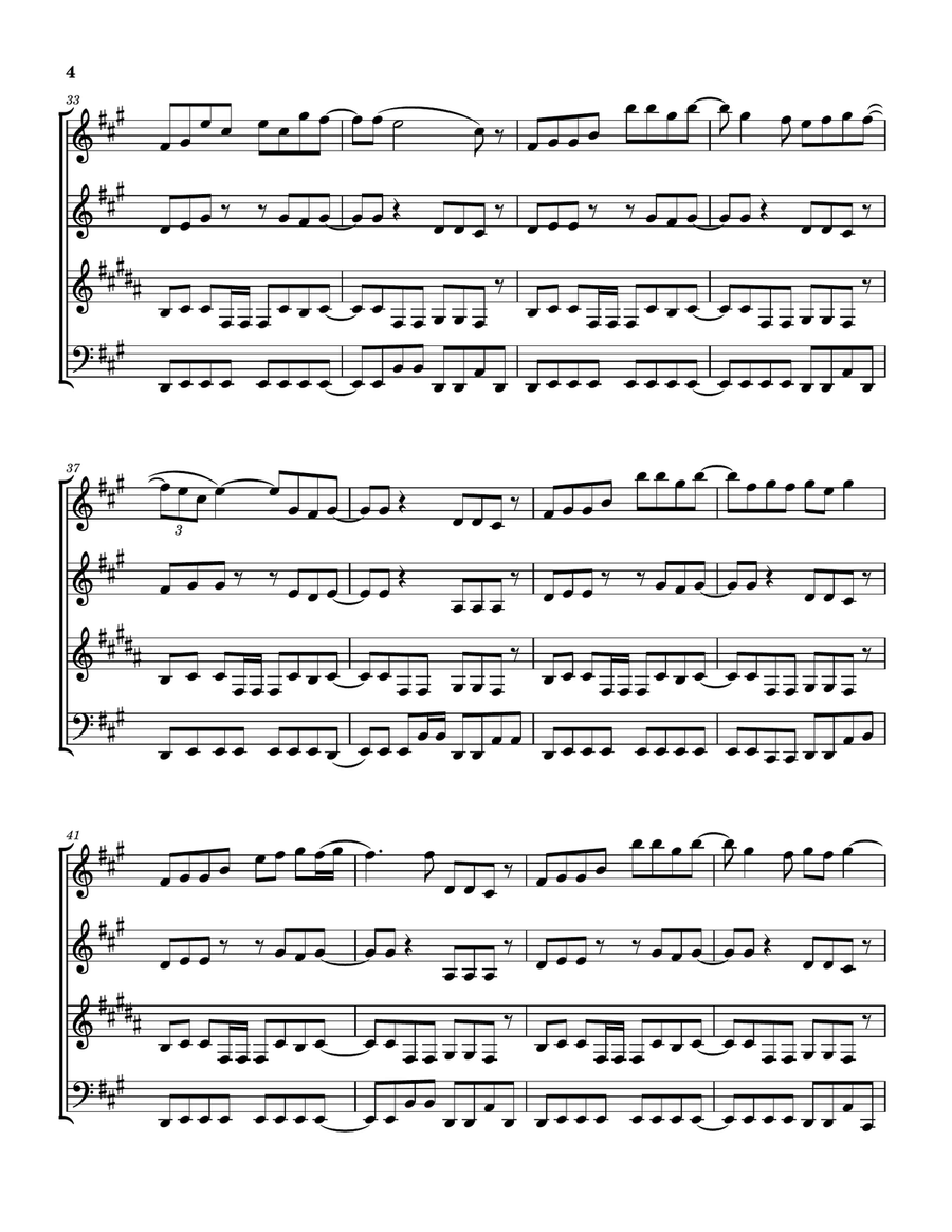 Rock & Roll Soul Woodwind Quartet scores gallery preview page 5