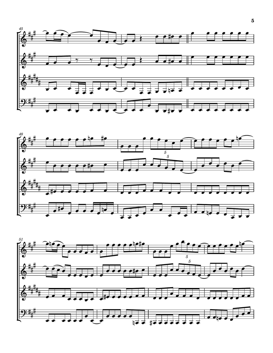 Rock & Roll Soul Woodwind Quartet scores gallery preview page 6