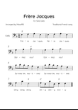 Frère Jacques - Solo Piano in F Major With Chords & Lyrics