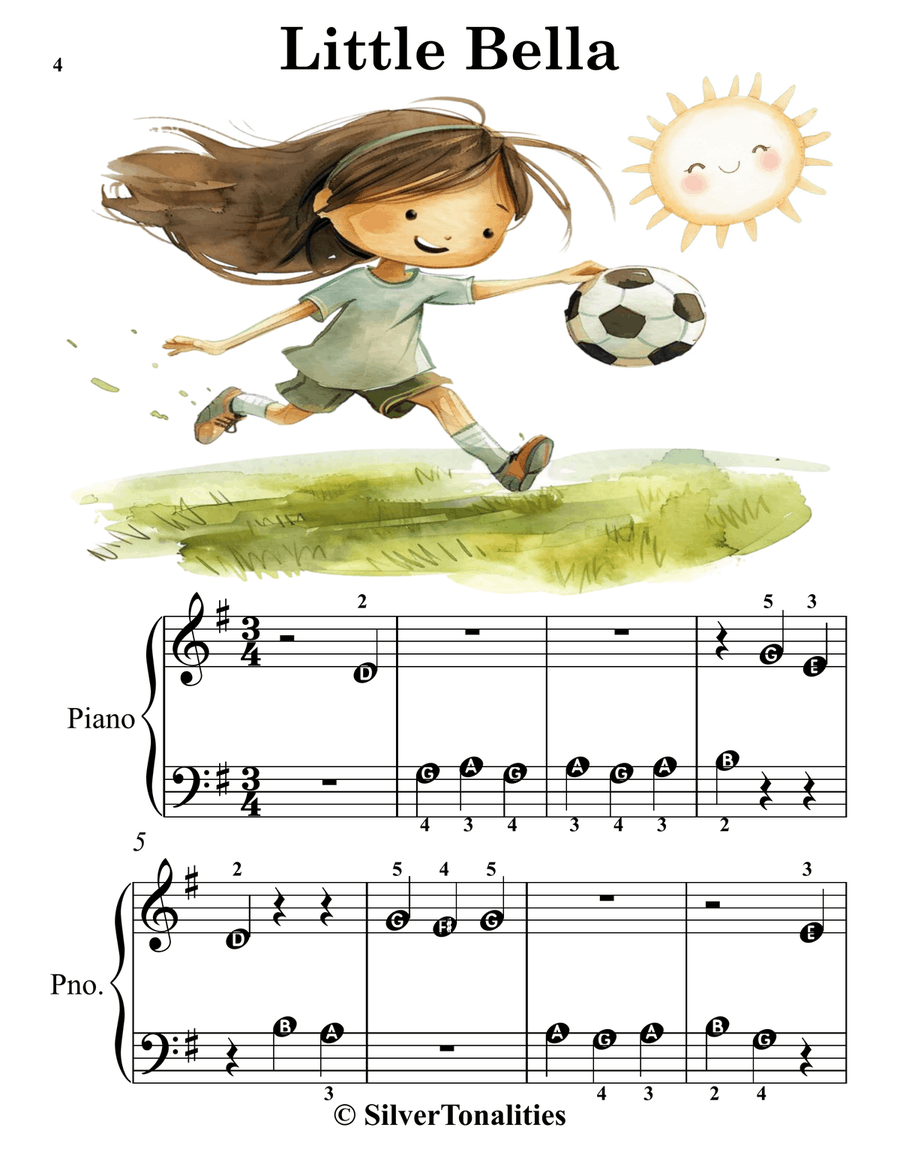 Ten Little Girls Basking in the Sunshine for Beginner Piano Piano Method scores gallery preview page 6