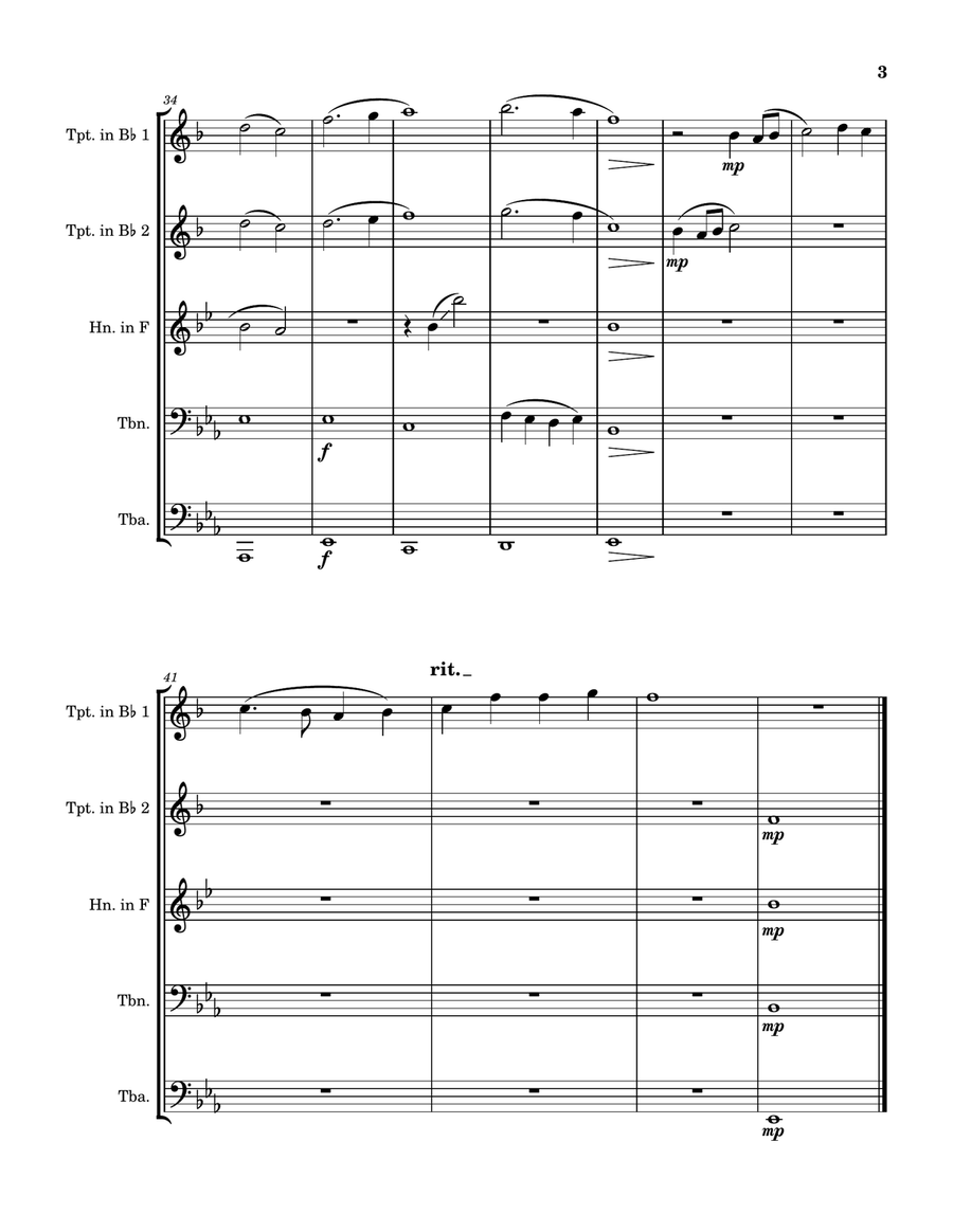 Embrace of Nature’s Spirit Brass Quintet scores gallery preview page 3