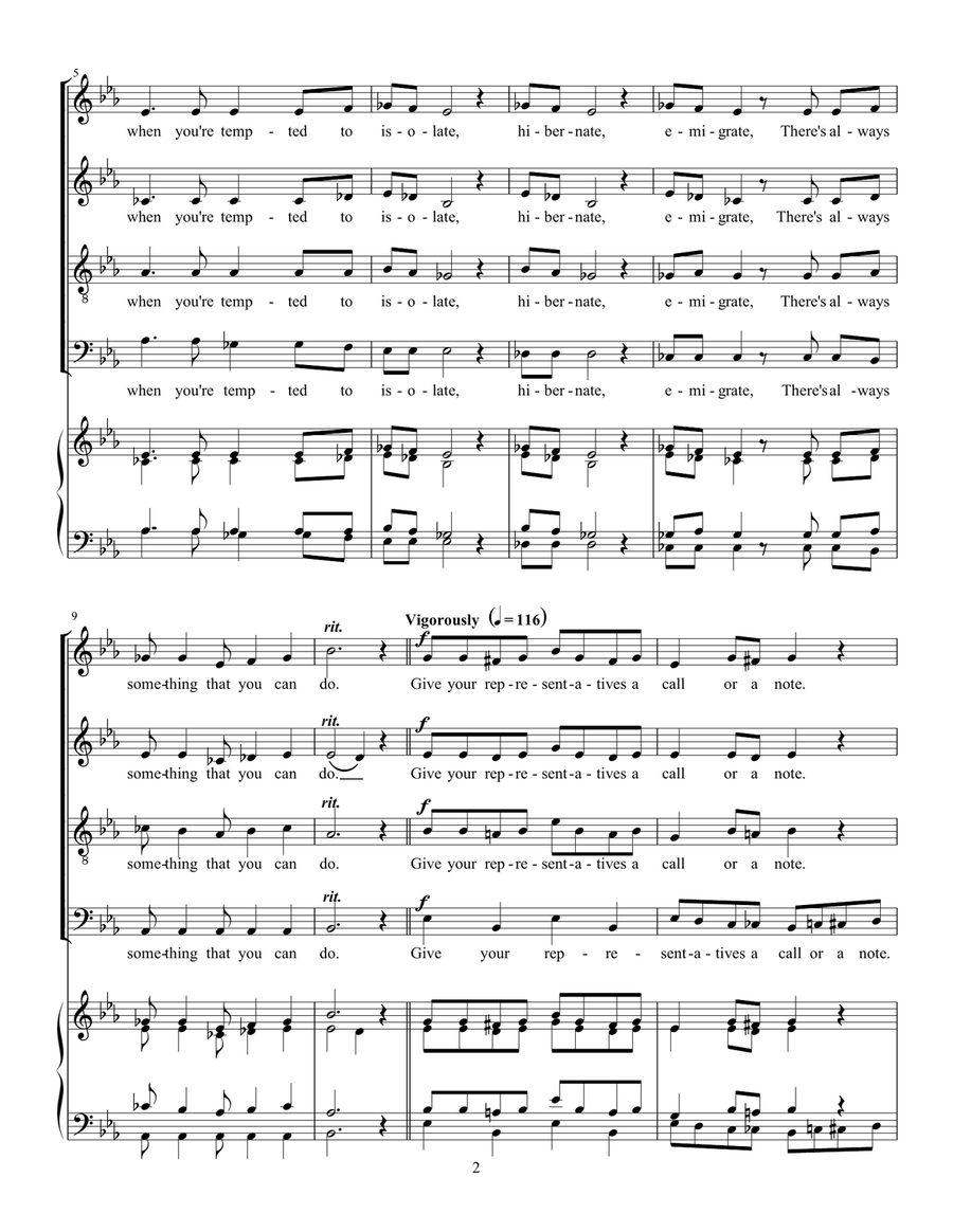 There's Always Something You Can Do 4-Part scores gallery preview page 2