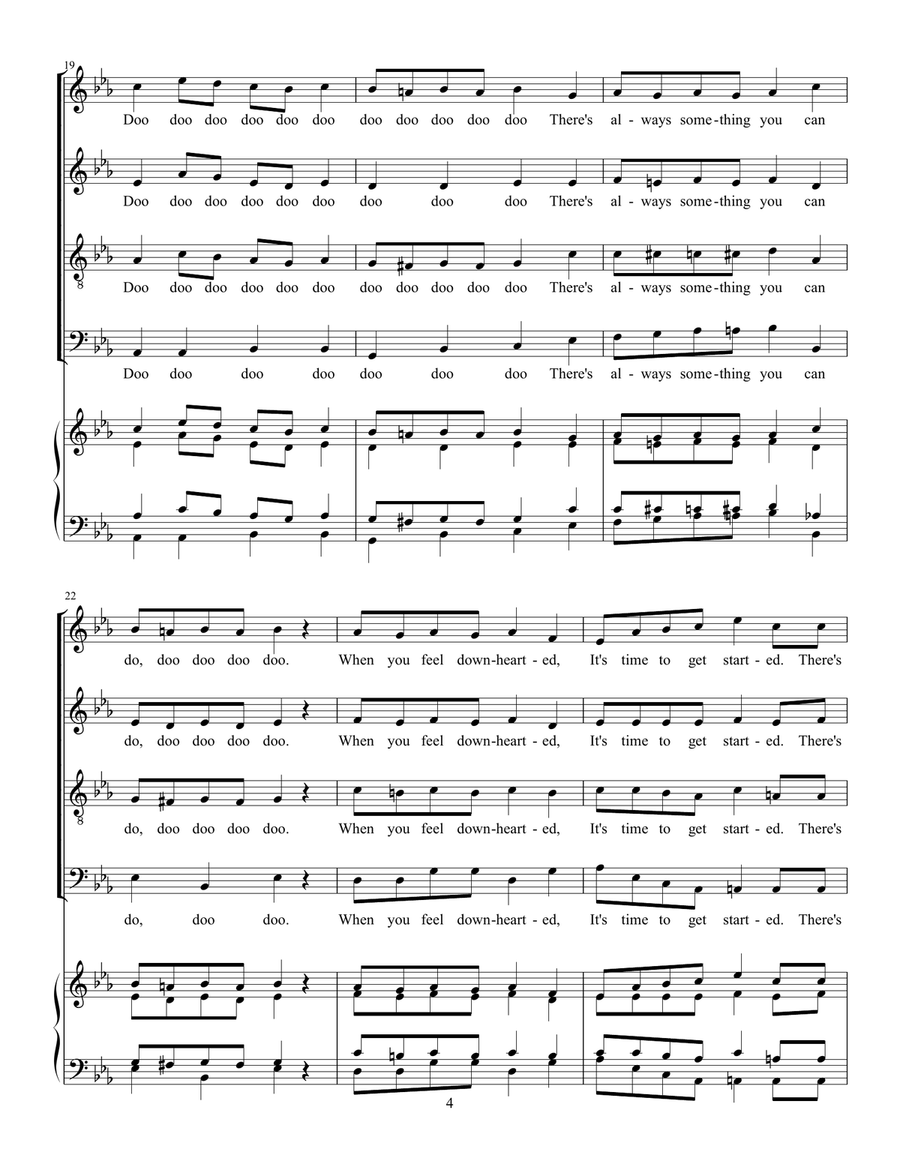 There's Always Something You Can Do 4-Part scores gallery preview page 4