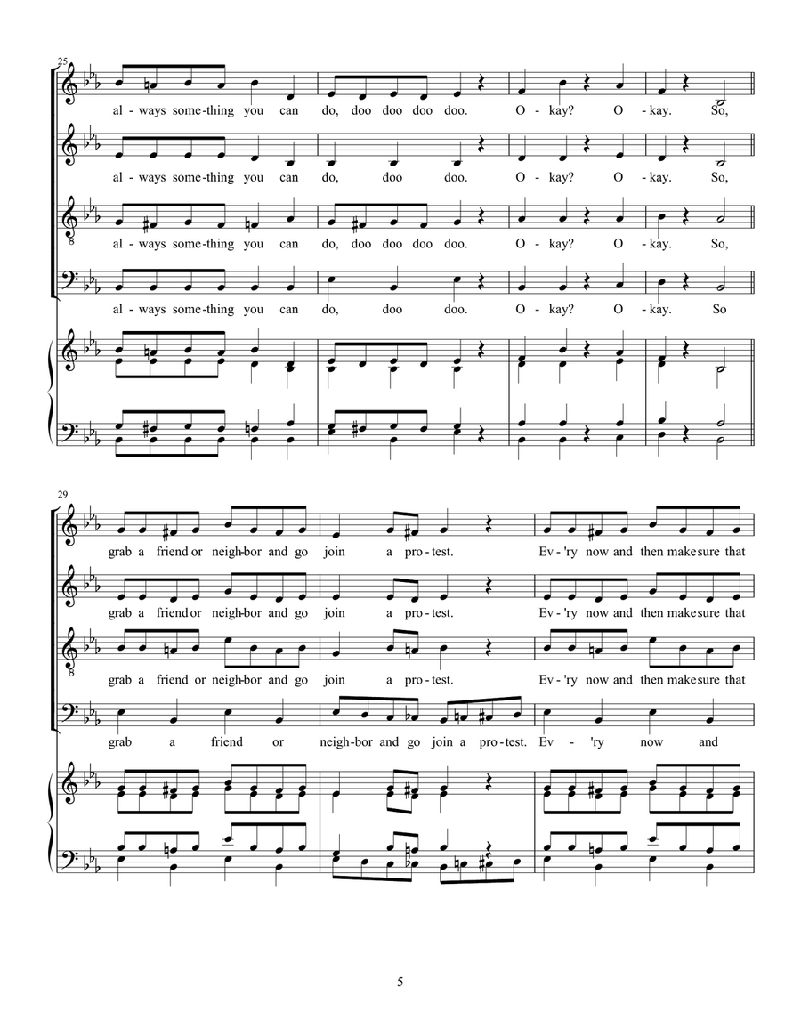 There's Always Something You Can Do 4-Part scores gallery preview page 5