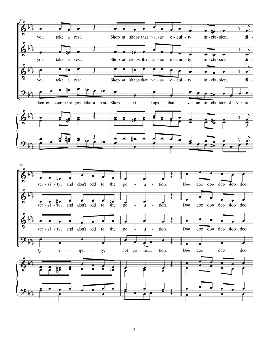 There's Always Something You Can Do 4-Part scores gallery preview page 6