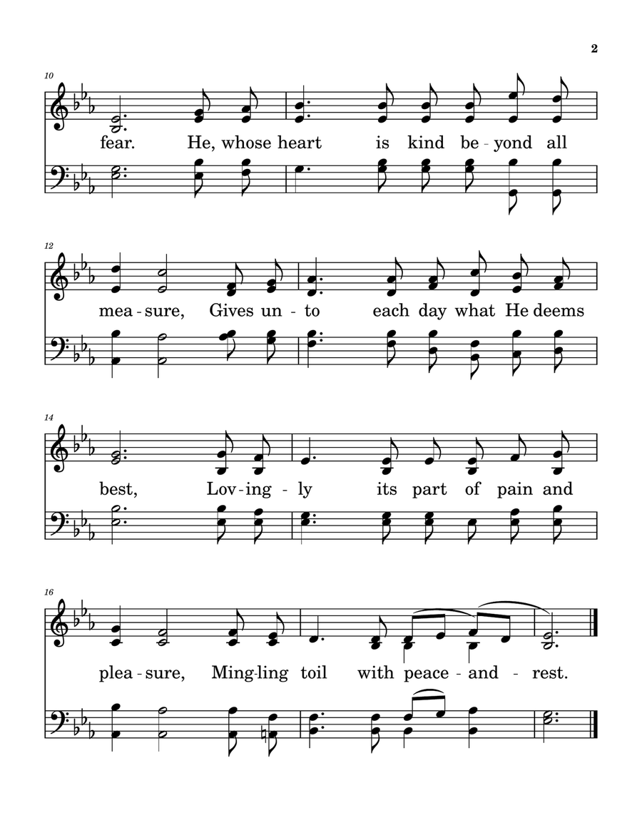 Day By Day Hymn LARGE PRINT Church Music Easy Piano scores gallery preview page 2