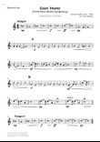Goin' Home (New World Symphony) - Sax Quartet (Individual Parts)