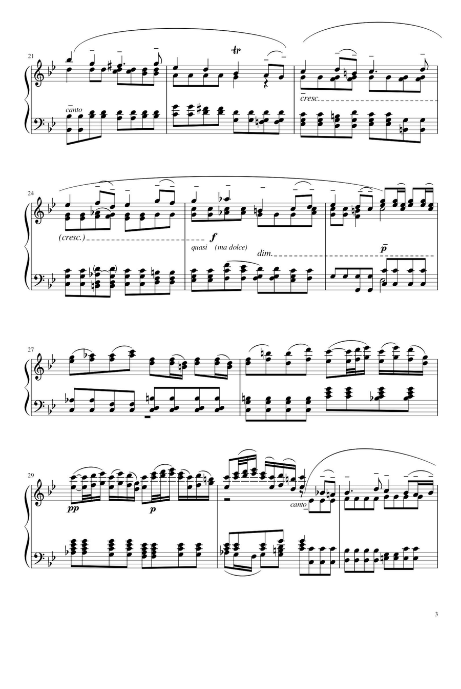 Sheep May Safely Graze - Johann Sebastian Bach Piano Solo scores gallery preview page 3