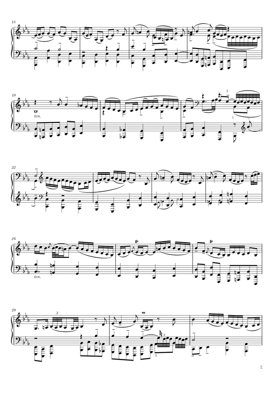 Wachet auf, ruft uns die Stimme BWV 645 - Johann Sebastian Bach Piano Solo scores gallery preview page 2