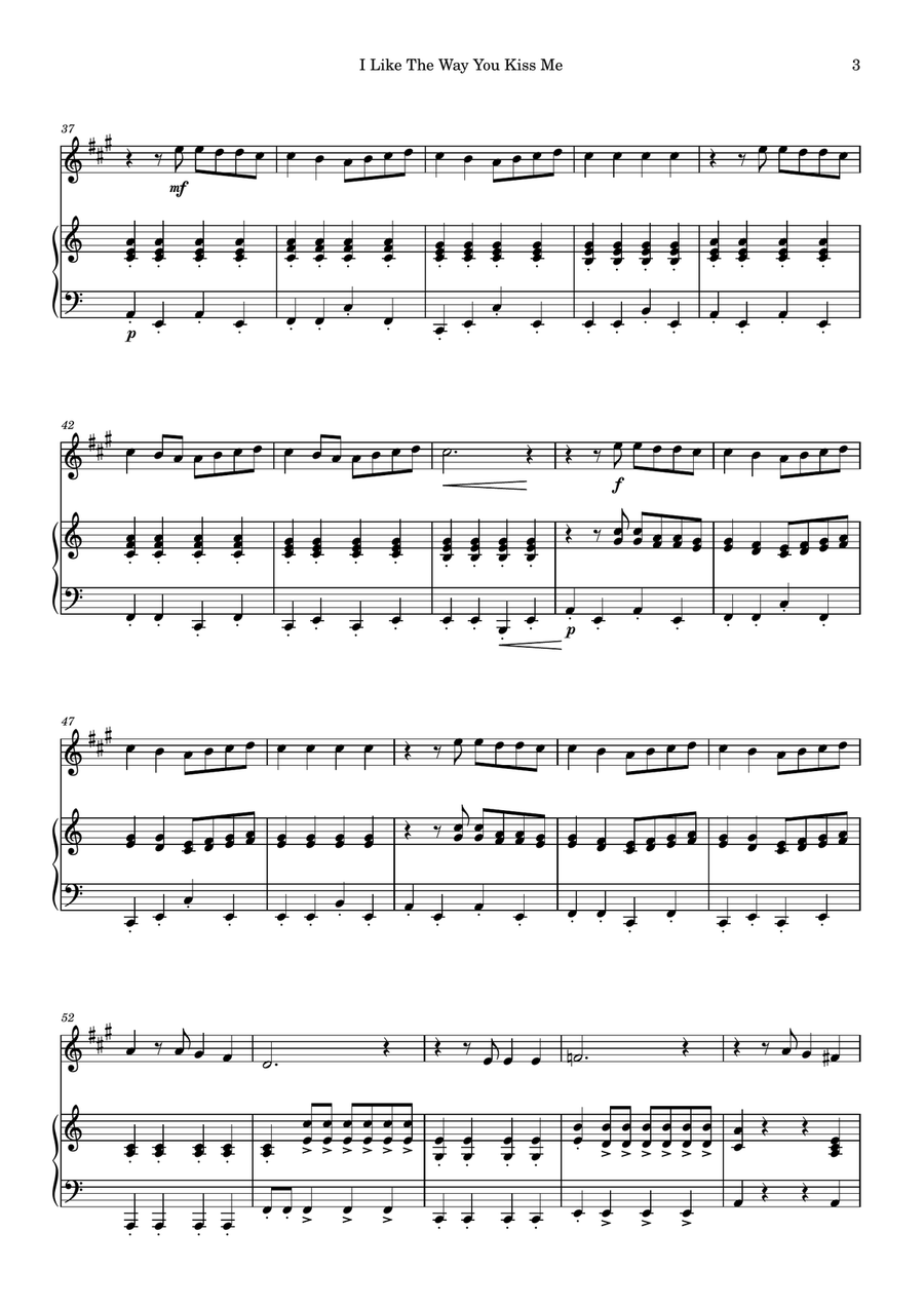 I Like The Way You Kiss Me Alto Saxophone scores gallery preview page 3