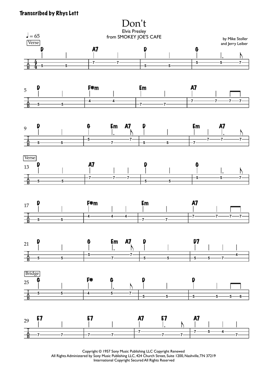 Don't Don't Acoustic Guitar scores gallery preview page 1