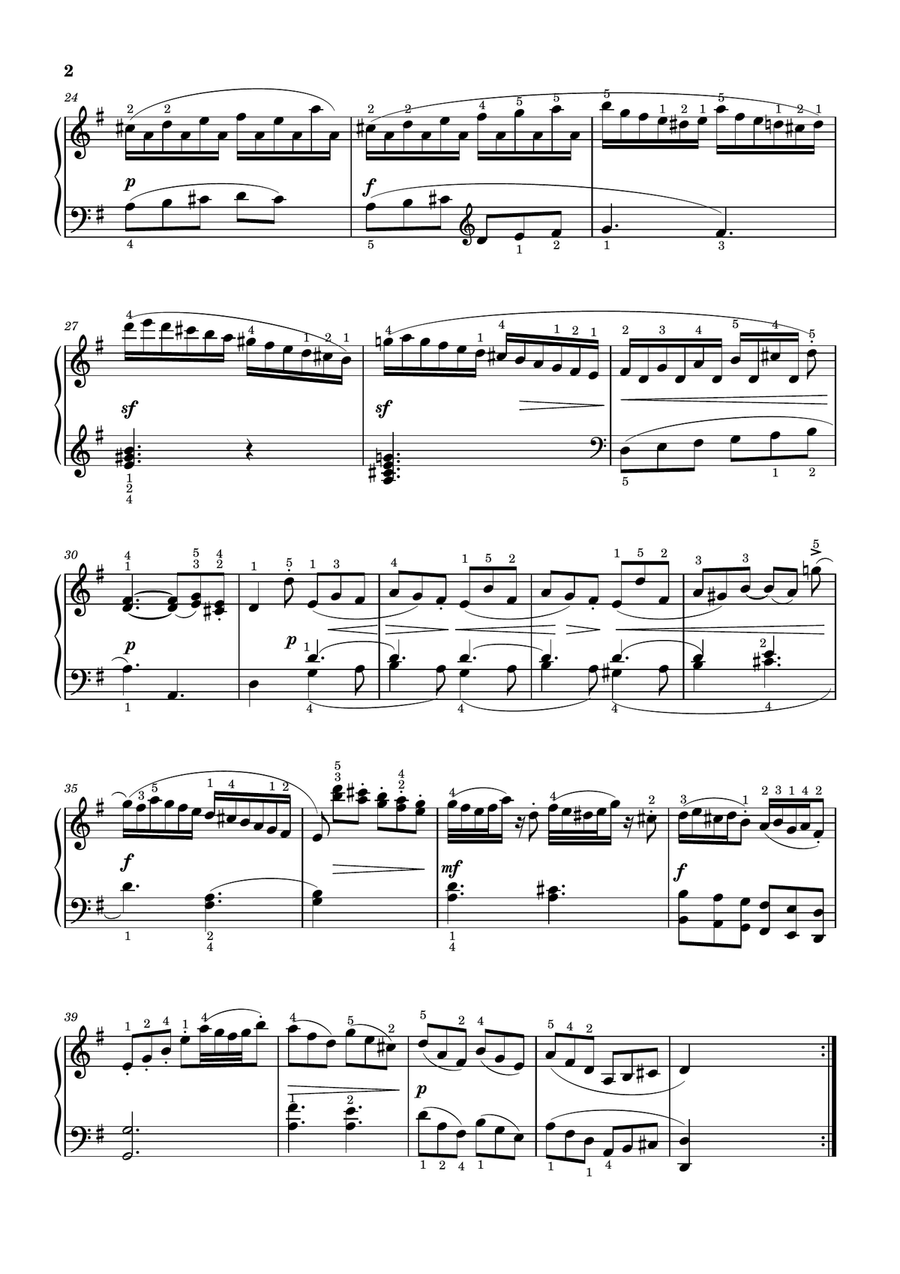 Finale From Sonata in G No. 52 in G Hob.XVI:39 Piano Solo scores gallery preview page 2