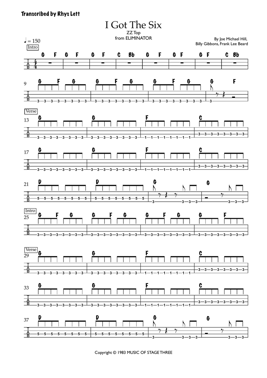 I Got The Six Acoustic Guitar scores gallery preview page 1