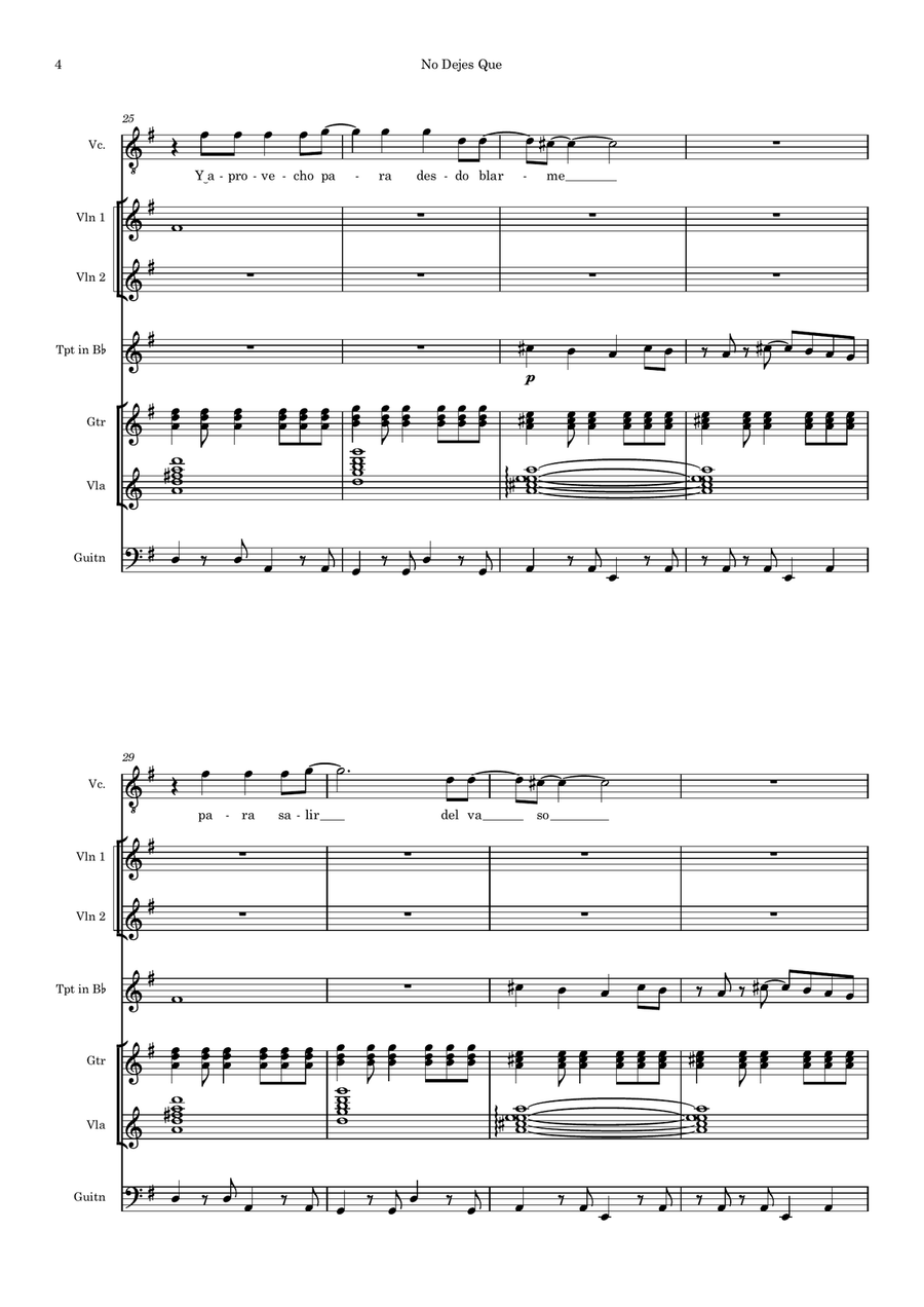 No Dejes Que No Dejes Que Mariachi Band scores gallery preview page 4
