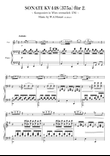 Sonta for 2 Pianos D major 2nd mov. Andante KV448 6.375a / Flute & Piano