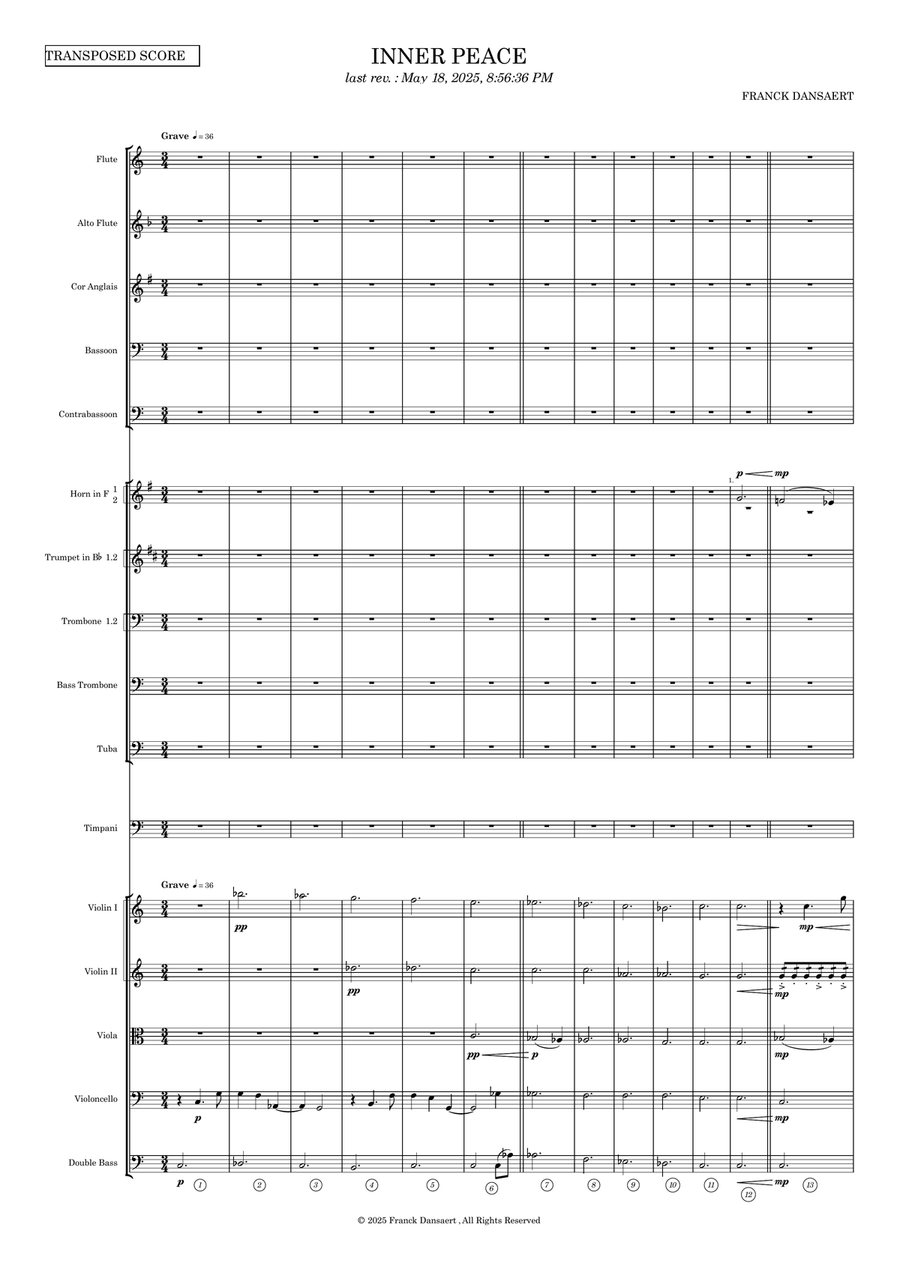 Inner Peace - Score Only Inner Peace - Score Only Full Orchestra scores gallery preview page 2