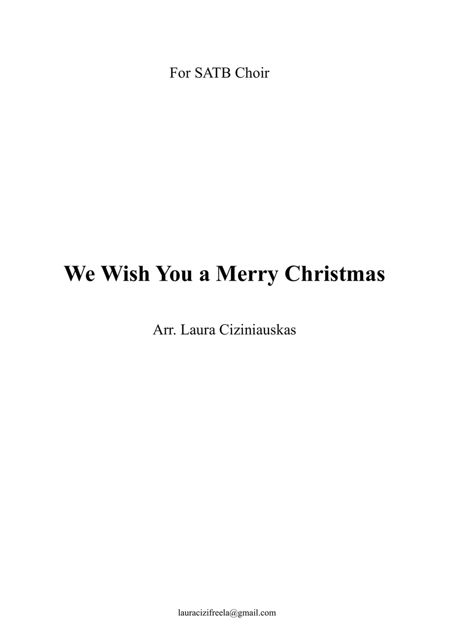 We Wish You a Merry Christmas 4-Part scores gallery preview page 1