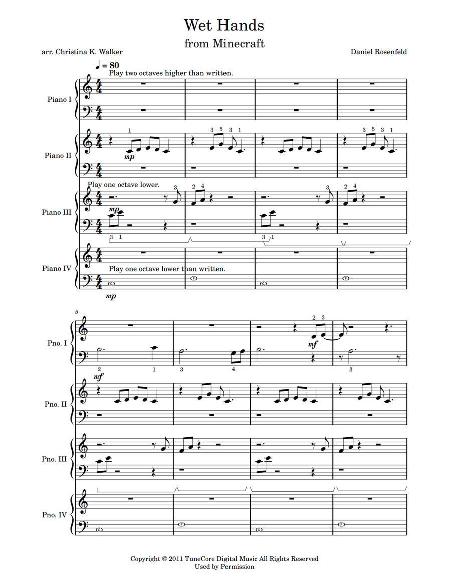 Wet Hands Small Ensemble scores gallery preview page 2