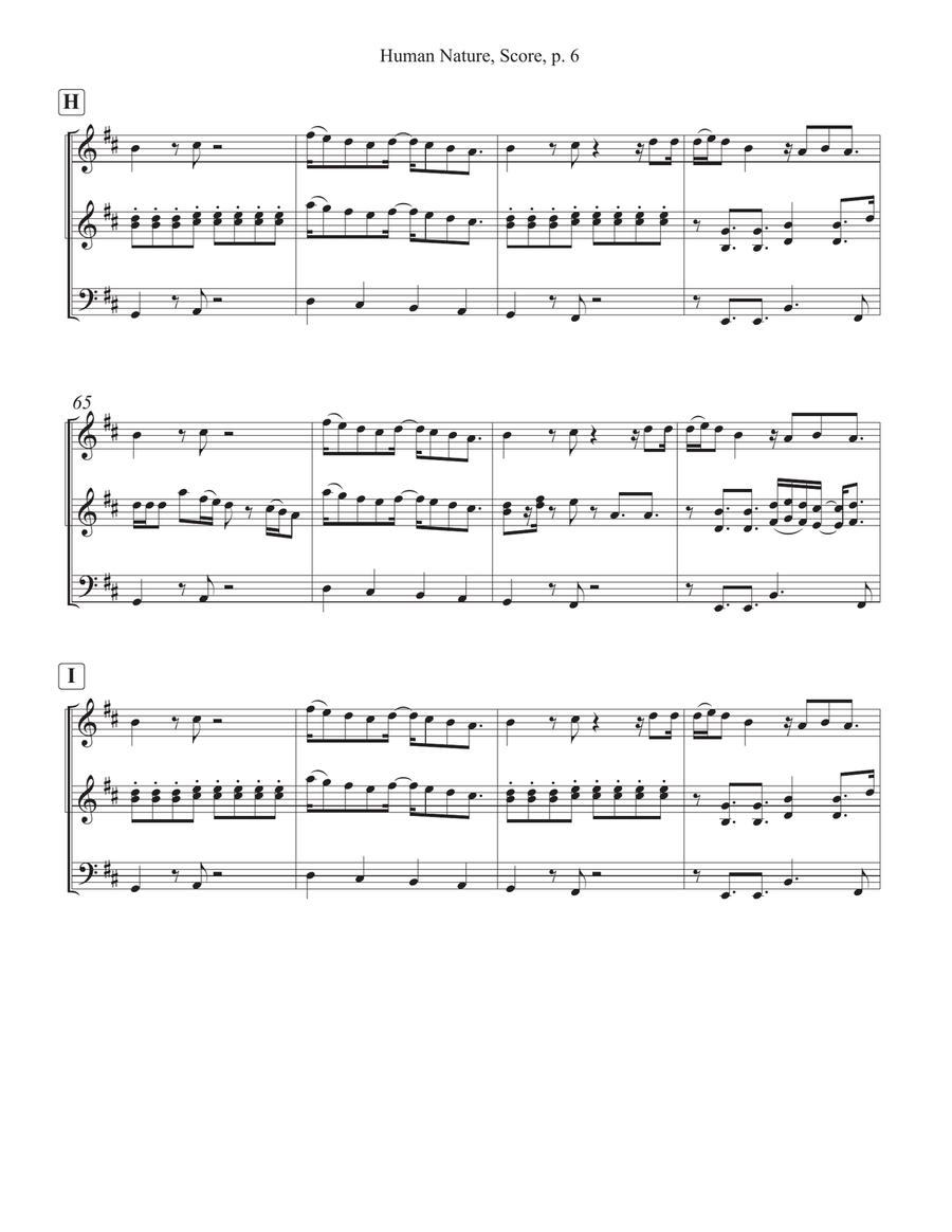 Human Nature Human Nature String Trio scores gallery preview page 6