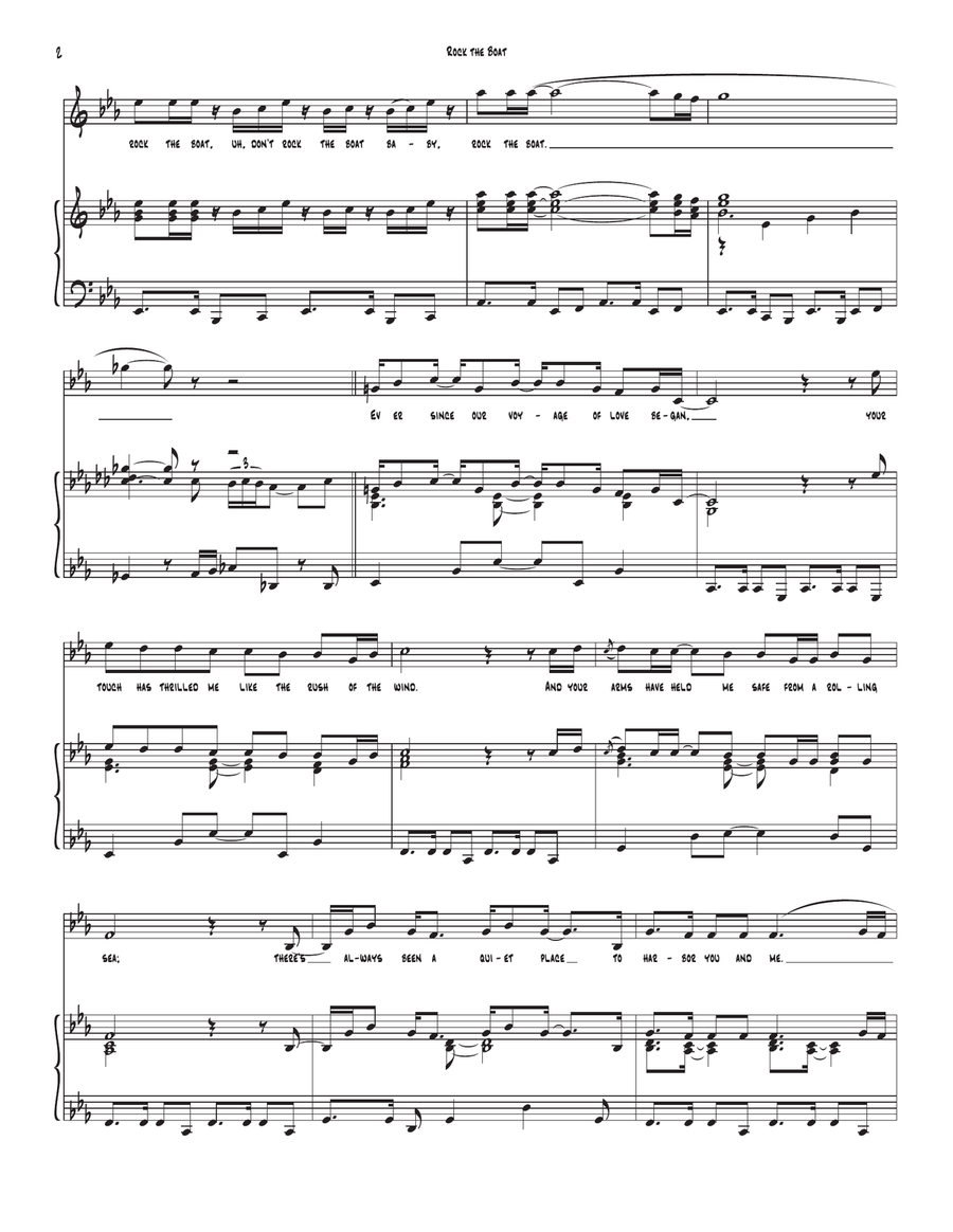 Rock The Boat Piano, Vocal scores gallery preview page 2