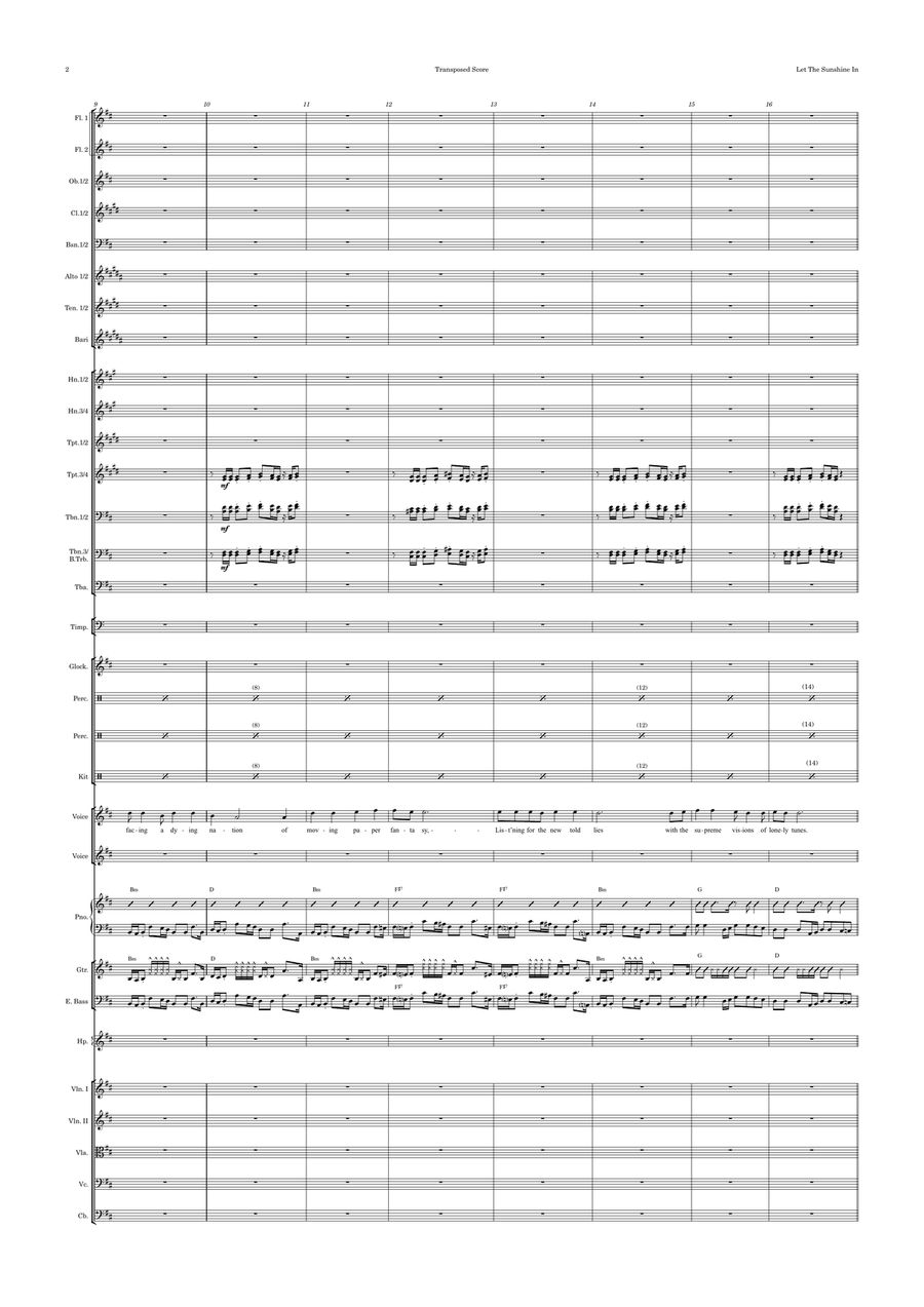 The Flesh Failures/eyes Look Your Last/let The Sunshine In Full Orchestra scores gallery preview page 2