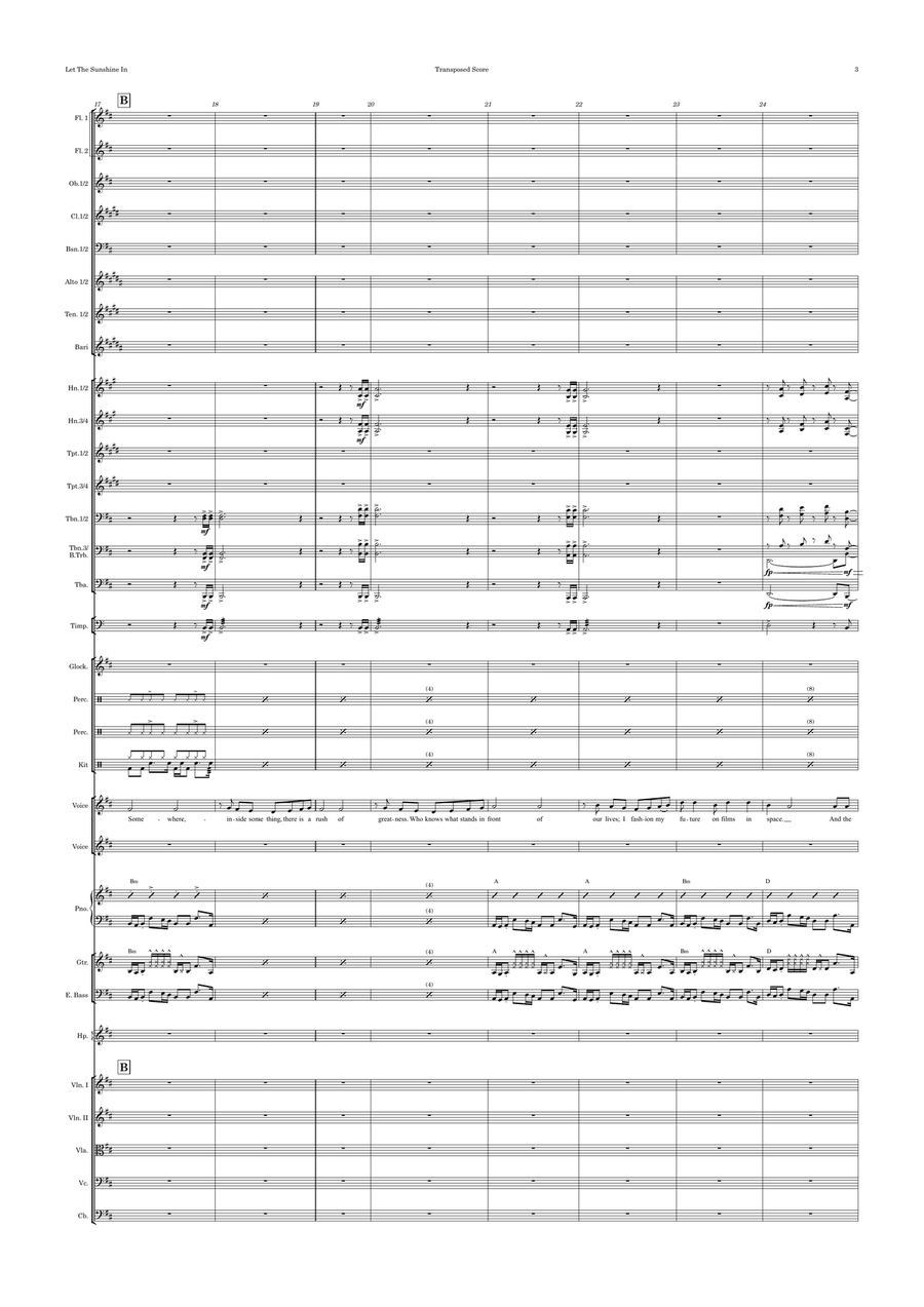 The Flesh Failures/eyes Look Your Last/let The Sunshine In Full Orchestra scores gallery preview page 3