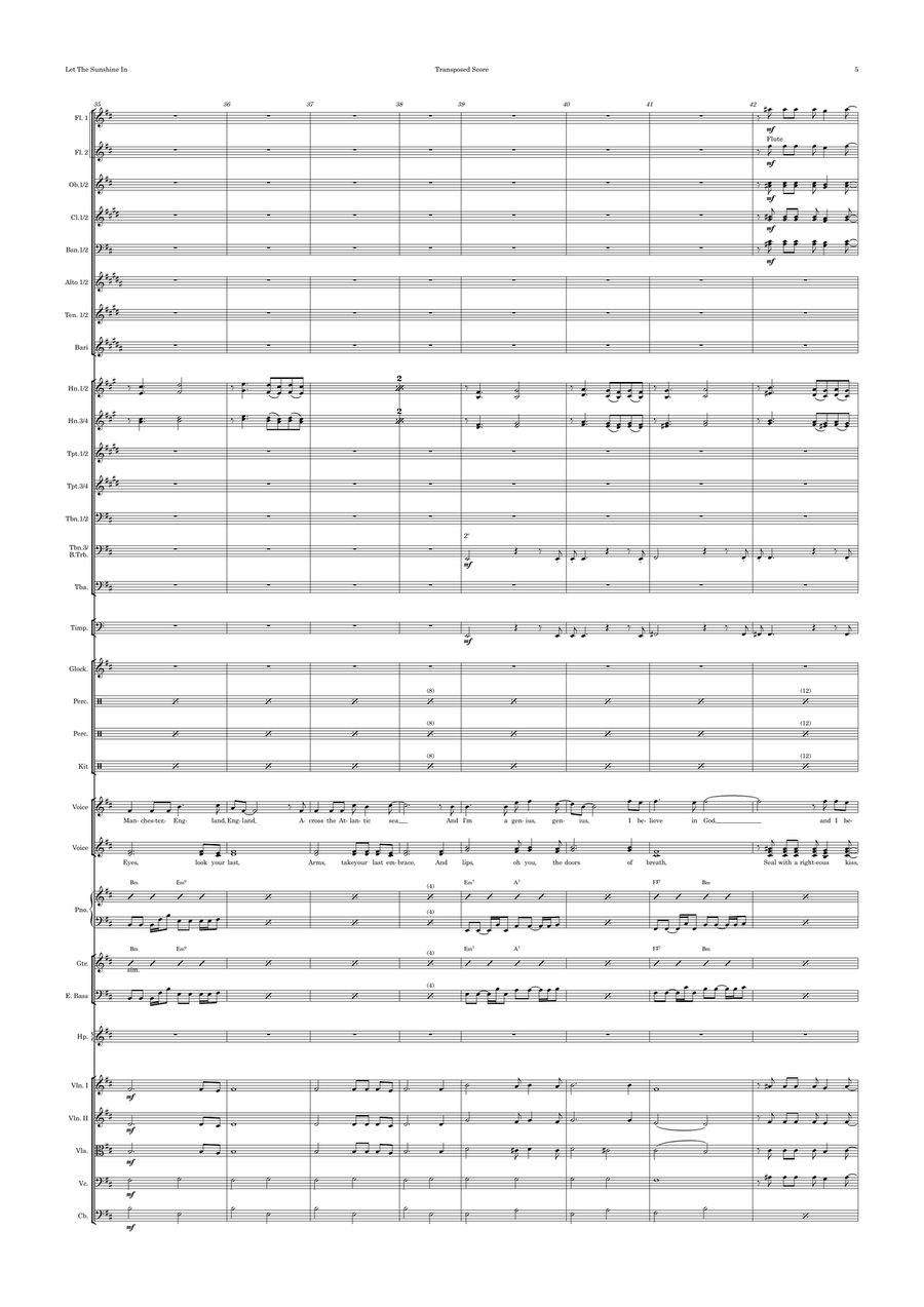 The Flesh Failures/eyes Look Your Last/let The Sunshine In Full Orchestra scores gallery preview page 5