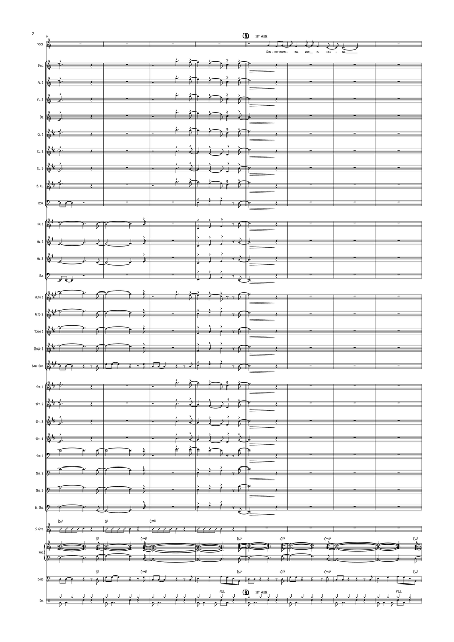 Sunday Morning Sunday Morning Concert Band scores gallery preview page 2
