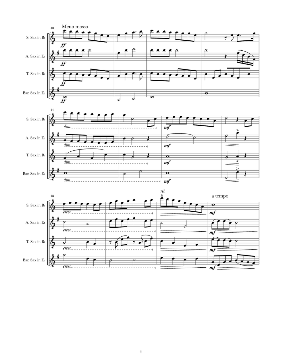 Colors Of The Wind Colors Of The Wind Saxophone Quartet scores gallery preview page 4