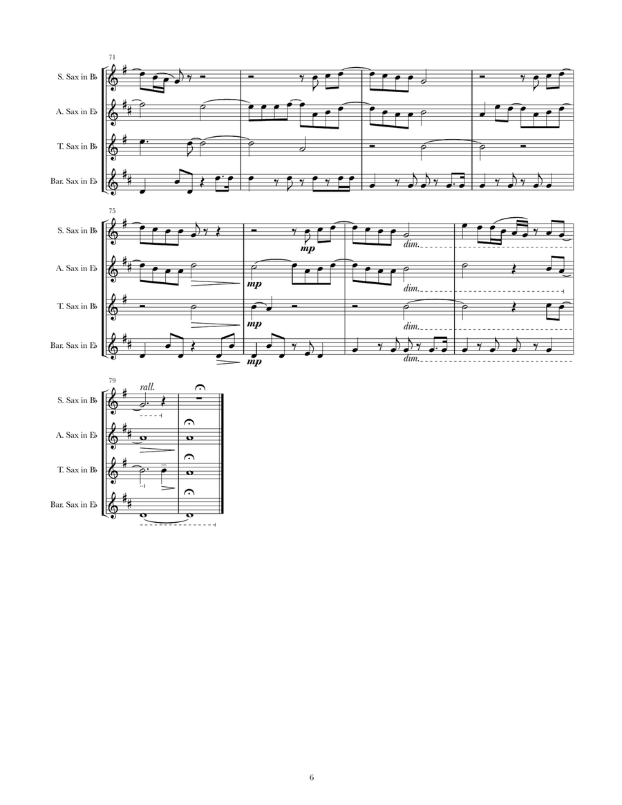 You'll Be In My Heart You'll Be In My Heart Saxophone Quartet scores gallery preview page 6