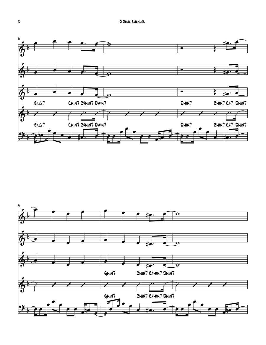 O Come,O Come Emanuel O Come,O Come Emanuel Jazz Ensemble scores gallery preview page 2