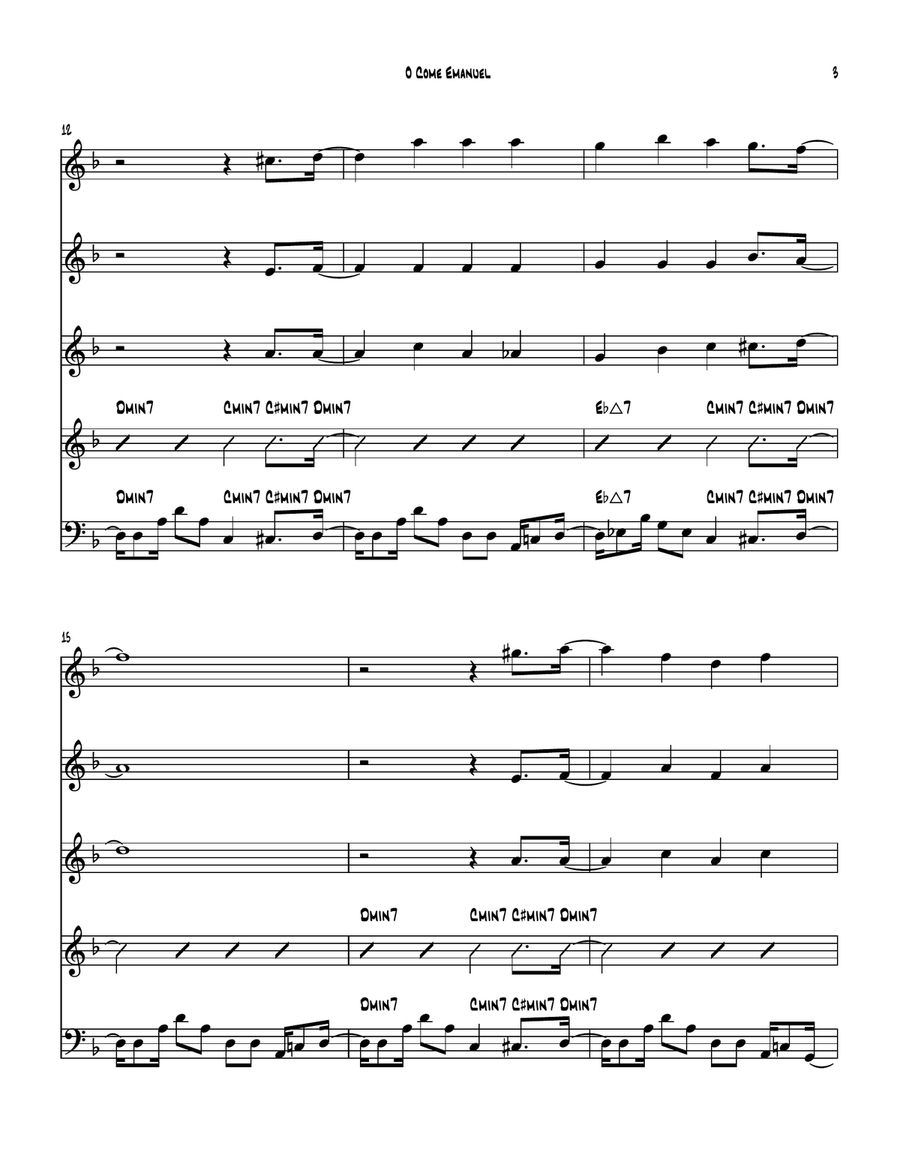 O Come,O Come Emanuel O Come,O Come Emanuel Jazz Ensemble scores gallery preview page 3