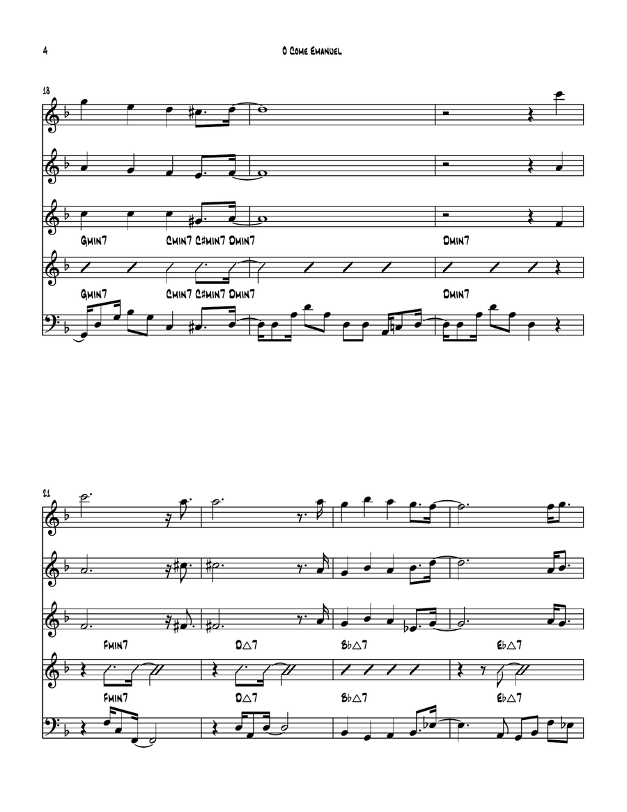 O Come,O Come Emanuel O Come,O Come Emanuel Jazz Ensemble scores gallery preview page 4