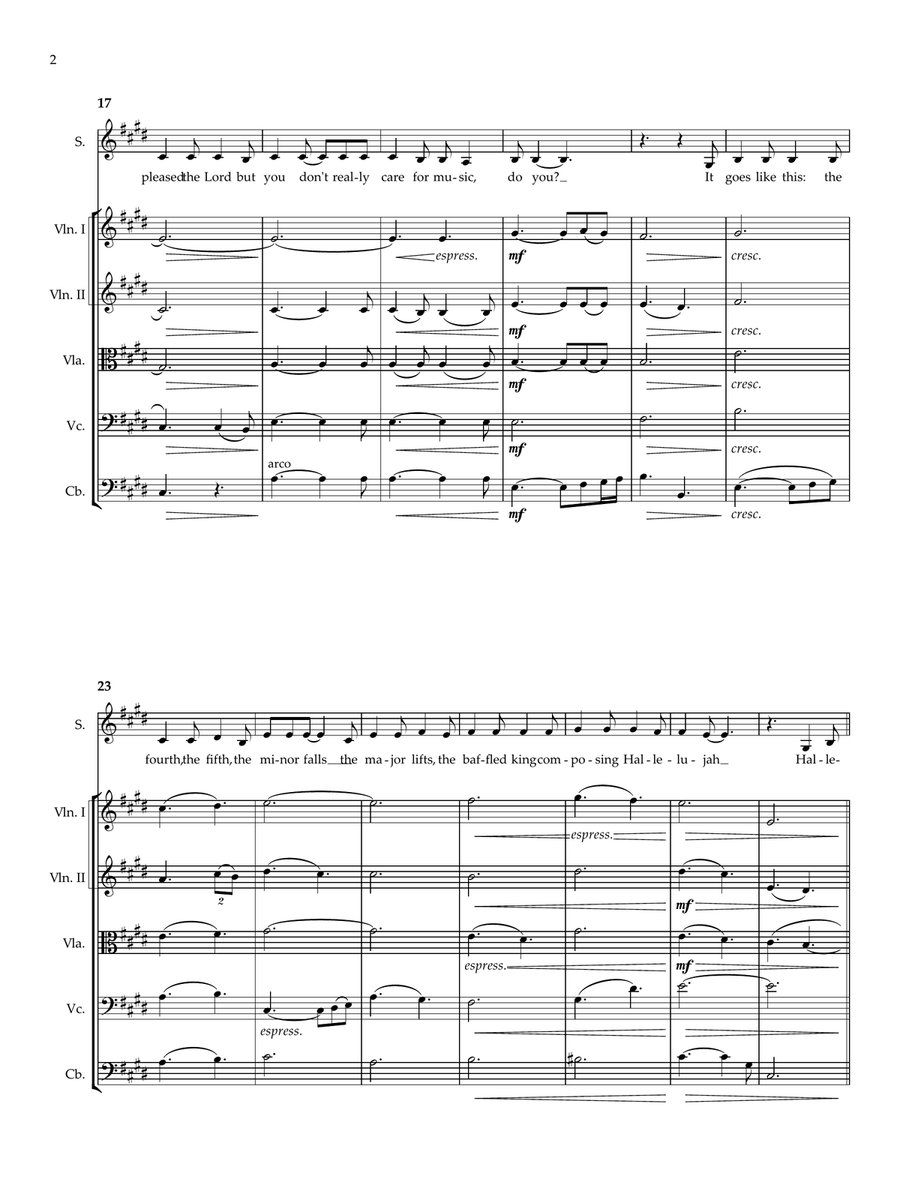 Hallelujah String Orchestra scores gallery preview page 2
